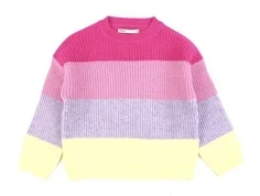 Kids ONLY fuchsia purple/moonlite mauve/lavendula/french vanilla stribet pullover striktrøje